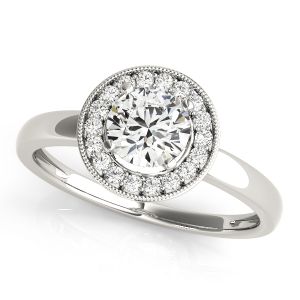 Halo Bezel Solitaire Engagement Ring