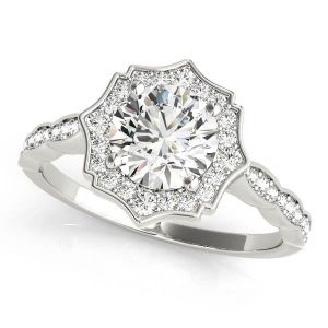 Round Diamond Magnolia Engagement Ring