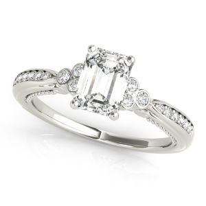 Vintage Tapered Emerald Cut Engagement Ring