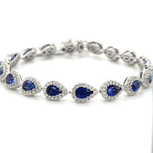 Sapphire Pear Bracelet
