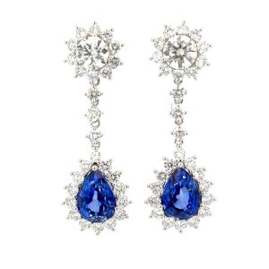 Dazzling Sapphire Diamonds Earrings