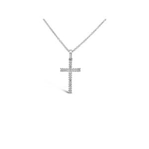 Cross Pendant Necklace with Petit Emerald